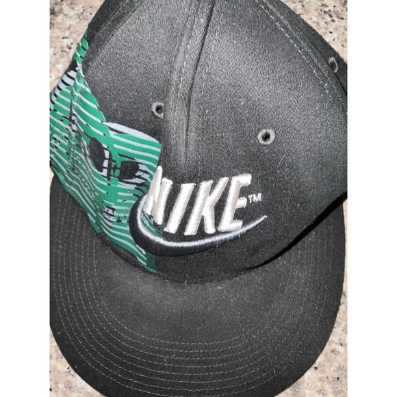 Vintage Nike Skull Embroidered Swoosh Fitted Hat One Size - Picture 3 of 7